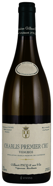 Gilbert Picq Chablis 1er Cru 'Vosgros' 2017