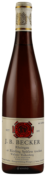 J.B. Becker Wallufer Walkenberg Riesling Sp?tlese Trocken 1990