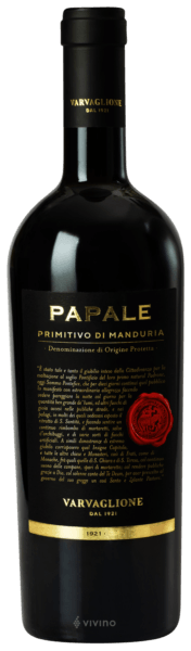 Varvaglione Papale Linea Oro Primitivo di Manduria 2017