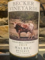 Becker Vineyards Reserve Malbec 2019