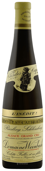 Domaine Weinbach Clos des Capucins Cuv?e Sainte Catherine L'In?dit Riesling Alsace Grand Cru Schlossberg 2015