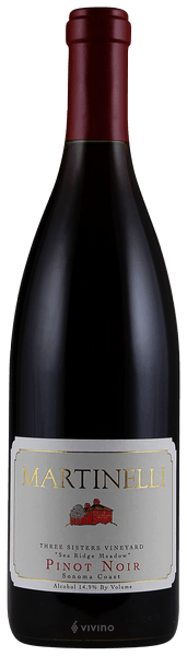 Martinelli Three Sisters Vineyard Sea Ridge Meadow Pinot Noir 2012