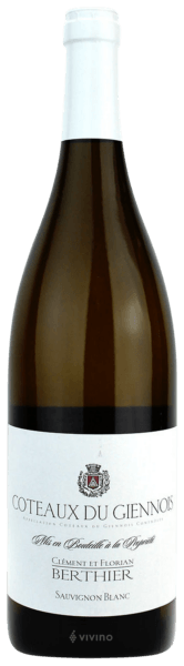 Clement et Florian Berthier Coteaux du Giennois Sauvignon Blanc 2020