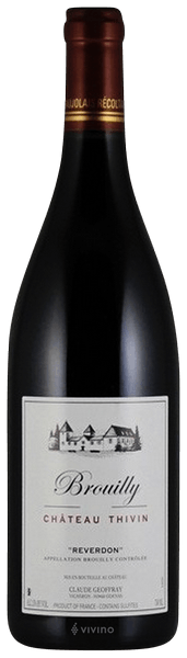 Ch?teau Thivin Brouilly Reverdon 2017
