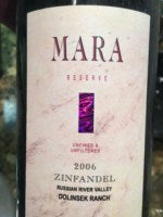 Mara Dolinsek Ranch Reserve Zinfandel 2006