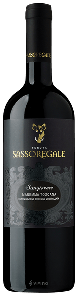 Sassoregale Maremma Toscana Sangiovese 2015
