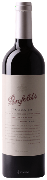 Penfolds Kalimna Block 42 Cabernet Sauvignon 1996