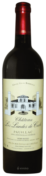 Henri Musso Ch?teau Les Landes de Cach Pauillac 2016