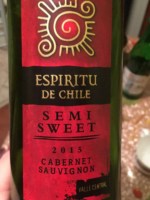 Esp?ritu de Chile Semi Sweet Cabernet Sauvignon 2015