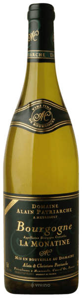 Domaine Alain Patriarche La Monatine Bourgogne Chardonnay 2018