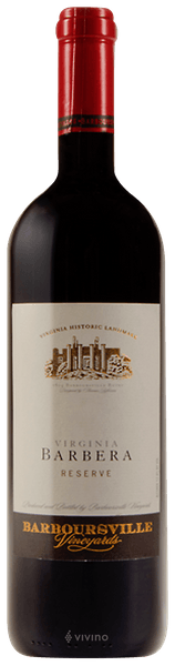 Barboursville Barbera Reserve 2019