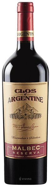 Clos d'Argentine Winemaker's Selection Reserva Malbec 2014