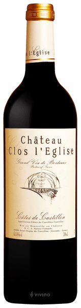 Chateau Clos l'Eglise C?tes de Castillon 2001