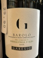 Garesio Barolo del Comune di Serralunga d'Alba 2015