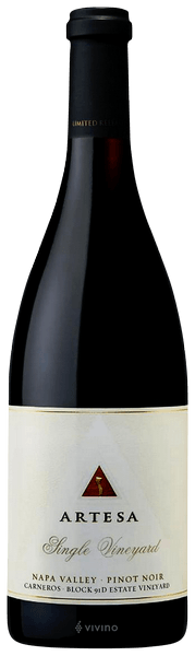 Artesa Pinot Noir Block 91D Estate Vineyard 2015