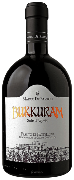 Marco de Bartoli Bukkuram Sole d'Agosto Passito di Pantelleria 2020