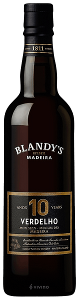 Blandy's 10 Year Old Verdelho Madeira (Medium Dry) N.V.