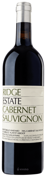 Ridge Vineyards Estate Cabernet Sauvignon 2019