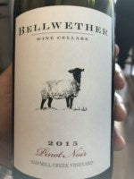 Bellwether Wine Cellars Sawmill Creek Vineyard Pinot Noir 2015