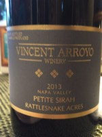 Vincent Arroyo Rattlesnake Acres Petite Sirah 2013