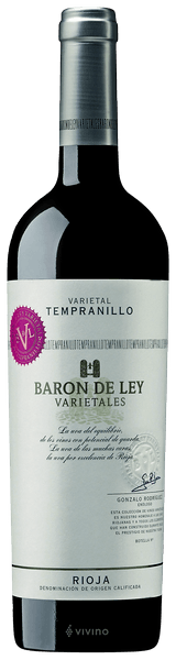 Baron de Ley Varietales Tempranillo Rioja 2018