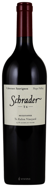 Schrader Cabernet Sauvignon T6 Beckstoffer to Kalon Vineyard 2012