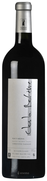 Christine Nadali? Clos la Boh?me Haut-M?doc 2010