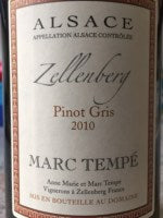 Anne Marie et Marc Temp? Pinot Gris 'Zellenberg' 2017