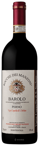 Rocche dei Manzoni Vigna Cappella di S. Stefano Perno Barolo 2008