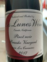 Les Lunes Wine Brueske Vineyard Pinot Noir 2017