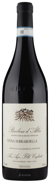 Cigliuti Vigna Serraboella Barbera d'Alba 2019