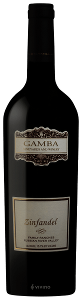 Gamba Vineyards and Winery Family Ranches Zinfandel 2016