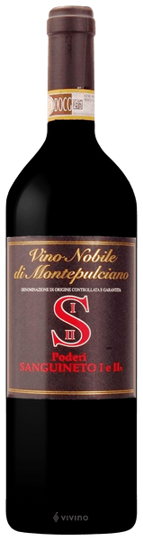 Poderi Sanguineto I e II Vino Nobile di Montepulciano 2018