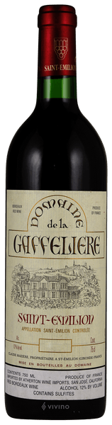Domaine de la Gaffeliere Saint-?milion 1982