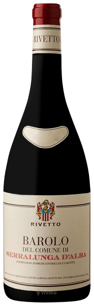 Rivetto Barolo del Comune di Serralunga d'Alba 2018
