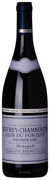 Domaine Bruno Clair Gevrey-Chambertin 1er Cru 'Clos du Fonteny' Monopole 2014
