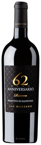 San Marzano 62 Anniversario Primitivo di Manduria Riserva 2017