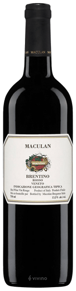 Maculan Merlot - Cabernet Sauvignon Brentino 2019
