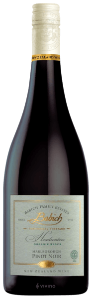 Babich Single Vineyard Organic Pinot Noir 2014