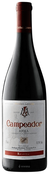 Martinez Lacuesta Campeador Rioja Reserva 2010
