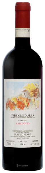 Claudio Alario Cascinotto Nebbiolo d'Alba 2011