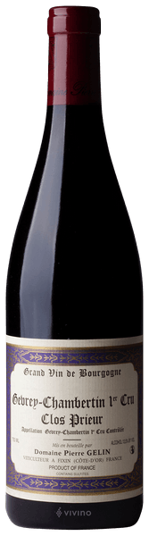 Domaine Pierre Gelin Gevrey-Chambertin 1er Cru 'Clos Prieur' 2010