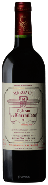 Ch?teau Les Barraillots Margaux 2018