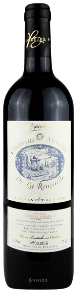 Ch?teau Moulin de la Roquille Cuv?e l'Esperance Speciale Francs - C?tes de Bordeaux 2015