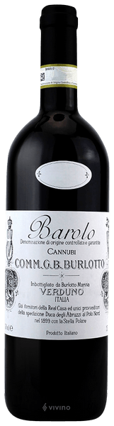 Comm. G.B. Burlotto Barolo Vigneto Cannubi 2004