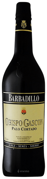 Barbadillo Obispo Gascon Palo Cortado Sherry N.V.