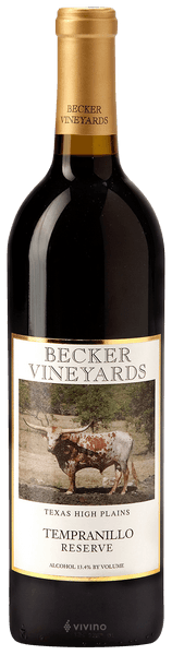 Becker Vineyards Reserve Tempranillo 2020