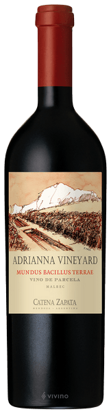 Catena Zapata Adrianna Vineyard Mundus Bacillus Terrae Malbec 2018