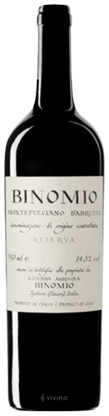 Binomio Montepulciano d'Abruzzo Riserva 2018