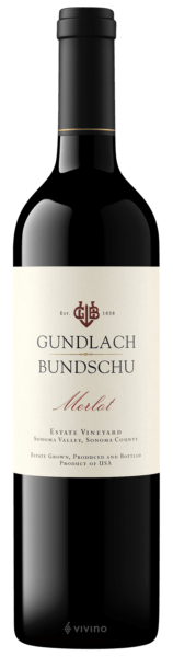 Gundlach Bundschu Estate Vineyard Merlot 2018